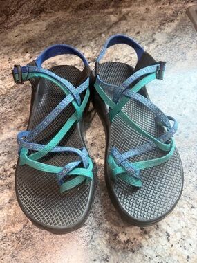 Chaco Women's Teal and Blue Strappy Sandals